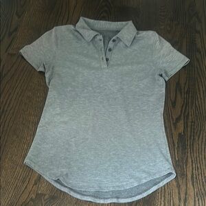 Lululemon Gray Polo Shirt